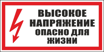 S19 высокое напряжение. опасно для жизни (пленка, 300х150 мм) - Знаки безопасности - Вспомогательные таблички - Магазин охраны труда ohranatruda-shop.ru